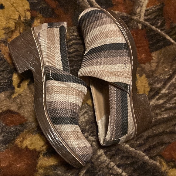 GUC b.o.c. Born Concept Clogs Women’s Size 10 Nadiyya Clog Neutral Tone Stripe - Picture 8 of 12